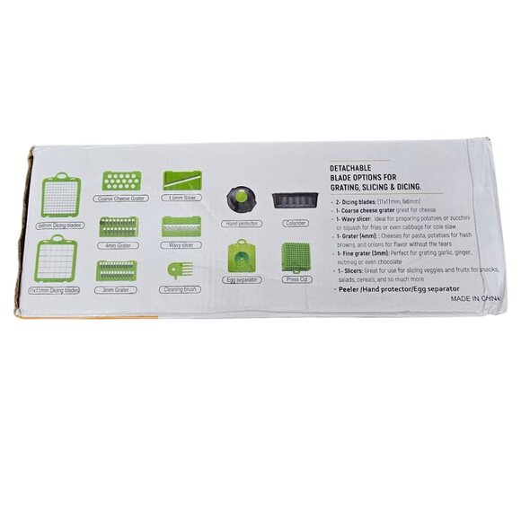 Quick Easy Large Multifunctional Vegetable Chopper Slicer Container 14 in 1 New - Picture 3 of 4